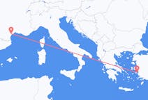Fly fra Béziers til Samos