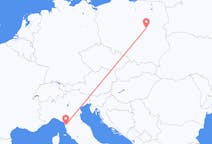 Flights from Warsaw to Pisa
