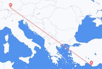 Fly fra Gazipaşa til Memmingen
