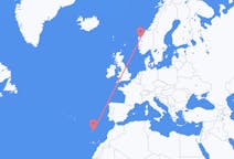 Flights from Sandane, Norway to Vila Baleira, Portugal