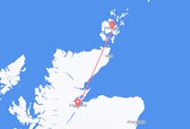 来自苏格兰的印威內斯前往苏格兰的柯克沃尔的航班