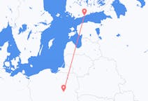 Flights from Warsaw in Poland to Helsinki in Finland