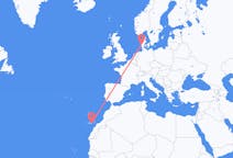Flights from Las Palmas, Spain to Esbjerg, Denmark