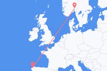 Flyg från La Coruña till Oslo