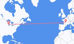 Flyreiser fra Milwaukee, USA til Brive-la-gaillarde, Frankrike