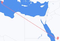 사우디 아라비아, 만약에 타에서 출발해 사우디 아라비아, 만약에 타로 가는 항공편