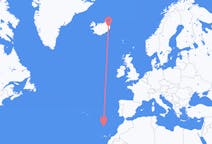 Flyreiser fra Egilsstaðir, Island til Funchal, Portugal