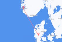Flyrejser fra Billund, Danmark til Stavanger, Norge