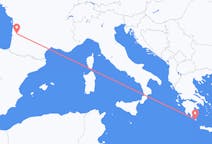 Flyrejser fra Kithira, Grækenland til Bordeaux, Frankrig