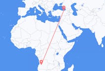 Flyrejser fra Huambo, Angola til Trabzon, Tyrkiet