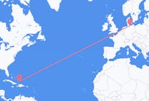 เที่ยวบิน จาก พรอวิเดนเซียเลส, หมู่เกาะเติกส์และหมู่เกาะเคคอส ไปยัง ลูเบค, เยอรมนี