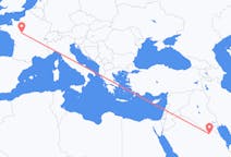 Flüge von Qaisumah, Saudi-Arabien nach Tours, Frankreich