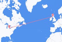 Flyrejser fra Windsor, Canada til Glasgow, Skotland