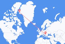 Flights from Qaanaaq, Greenland to Belgrade, Serbia