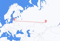 Flyg från Riga, Lettland till Novosibirsk, Ryssland