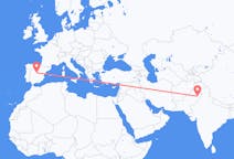 Flyreiser fra Faisalabad-distriktet, Pakistan til Madrid, Spania