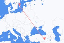 Loty z Visby (Dania), Szwecja do Diyarbakiru, Turcja