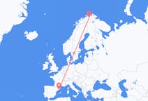 Flyreiser fra Lakselv, Norge til Barcelona, Spania