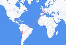 Flyrejser fra Antofagasta, Chile til Barcelona, Spanien