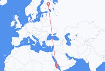 Flyreiser fra Asmara, Eritrea til Joensuu, Finland