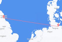 Flyrejser fra Lübeck, Tyskland til Newcastle upon Tyne, England