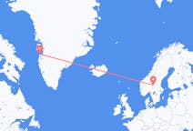 Flights from Rörbäcksnäs, Sweden to Aasiaat, Greenland