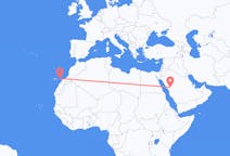 Vluchten van Medina, Benevento, Saoedi-Arabië naar Ajuy, Spanje