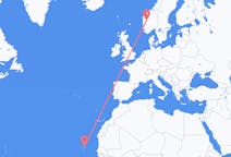Flyg från Sal, Kap Verde till Sogndal