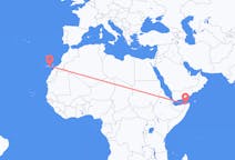 Flights from Bosaso, Somalia to Las Palmas, Spain
