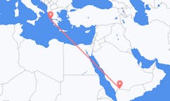 사우디 아라비아 나즈란에서 출발해 그리스 케팔리니아에게(으)로 가는 항공편