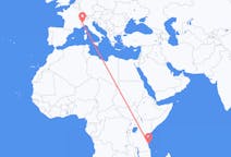 Flights from Mafia Island, Tanzania to Turin, Italy
