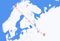 Vols depuis la ville de Nijni Novgorod vers la ville de Narvik