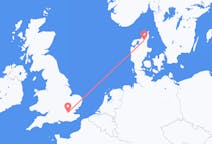 Flyreiser fra Aalborg, Danmark til London, England