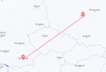 Vols depuis la ville de Łódź vers la ville de Munich