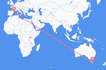 澳大利亚出发地 荷巴特飞往澳大利亚目的地 巴塞罗那的航班