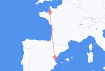 出发地 西班牙巴倫西亞目的地 法国雷恩的航班