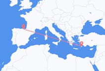 Flights from Bilbao in Spain to Rhodes in Greece