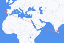 Vluchten van Colombo, Sri Lanka naar Lissabon, Portugal