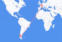 Flyg från Puerto Natales, Chile till Montpellier, Chile