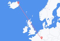 出发地 冰岛埃伊尔斯塔济目的地 瑞士巴塞尔的航班