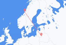 Flyg från Vilnius till Rørvik