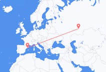 Flyg från Ufa, Ryssland till Barcelona, Spanien