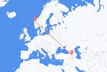 Flyg från Jerevan, Armenien till Sandane, Norge