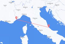 Flyrejser fra Pescara, Italien til Nice, Frankrig