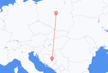 Flyrejser fra Sarajevo, Bosnien-Hercegovina til Lodz, Polen