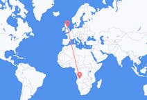 Flights from Kuito, Angola to Durham, England, the United Kingdom
