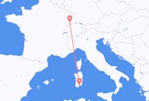 Flug frá Cagliari, Ítalíu til Basel, Sviss