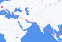 Flyg från Kuching, Malaysia till Grenoble, Frankrike