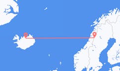 Vuelos de Hemavan, Suecia a Akureyri, Islandia