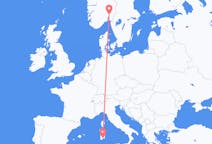 Flyg från Oslo, Norge till Cagliari, Italien